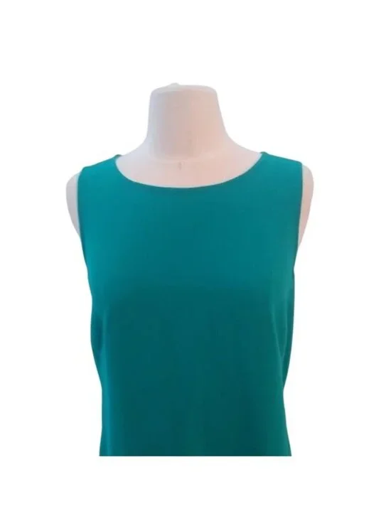 LOFT Sleeveless Sheath Colorblock Dress, Green/Black, size 6 - Picture 2 of 6